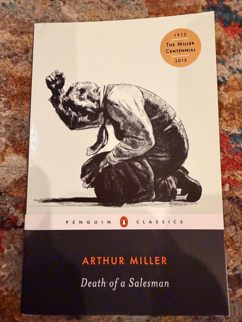 Original Penguin Black & Cream 'Death of a Salesman' Illustrated Cover